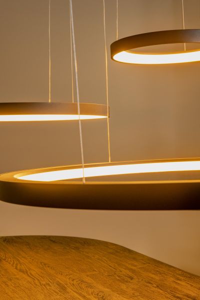 Lucide VIDAL - Závesné svietidlo - Ø 78 cm - LED Rozm. - 1x120W 2700K - Čierny